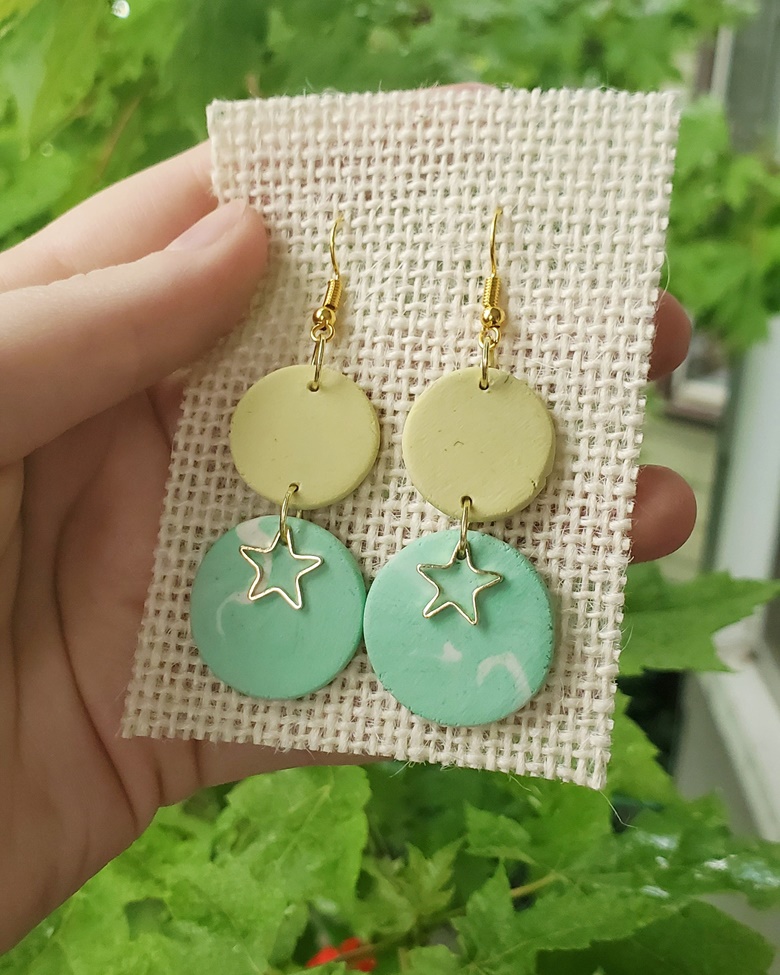 PRIZETAA Beautiful handmade waterproof clay Earrings