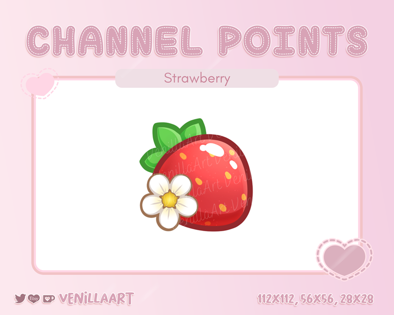 Strawberry emote veni s ko fi shop ko fi where creators get