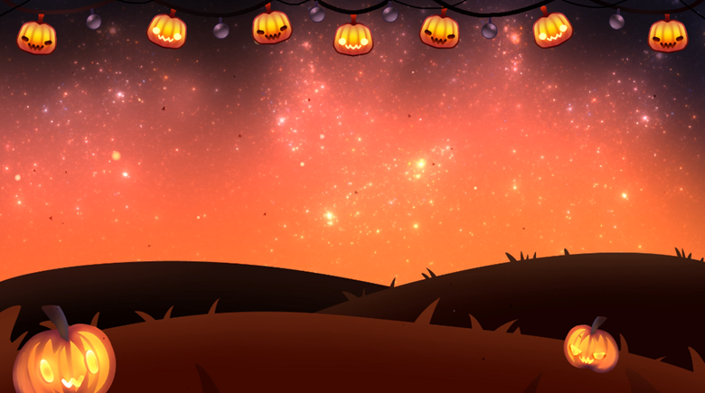 Halloween Pumpkin background and garland - Goomi's Ko-fi Shop - Ko-fi ️ ...