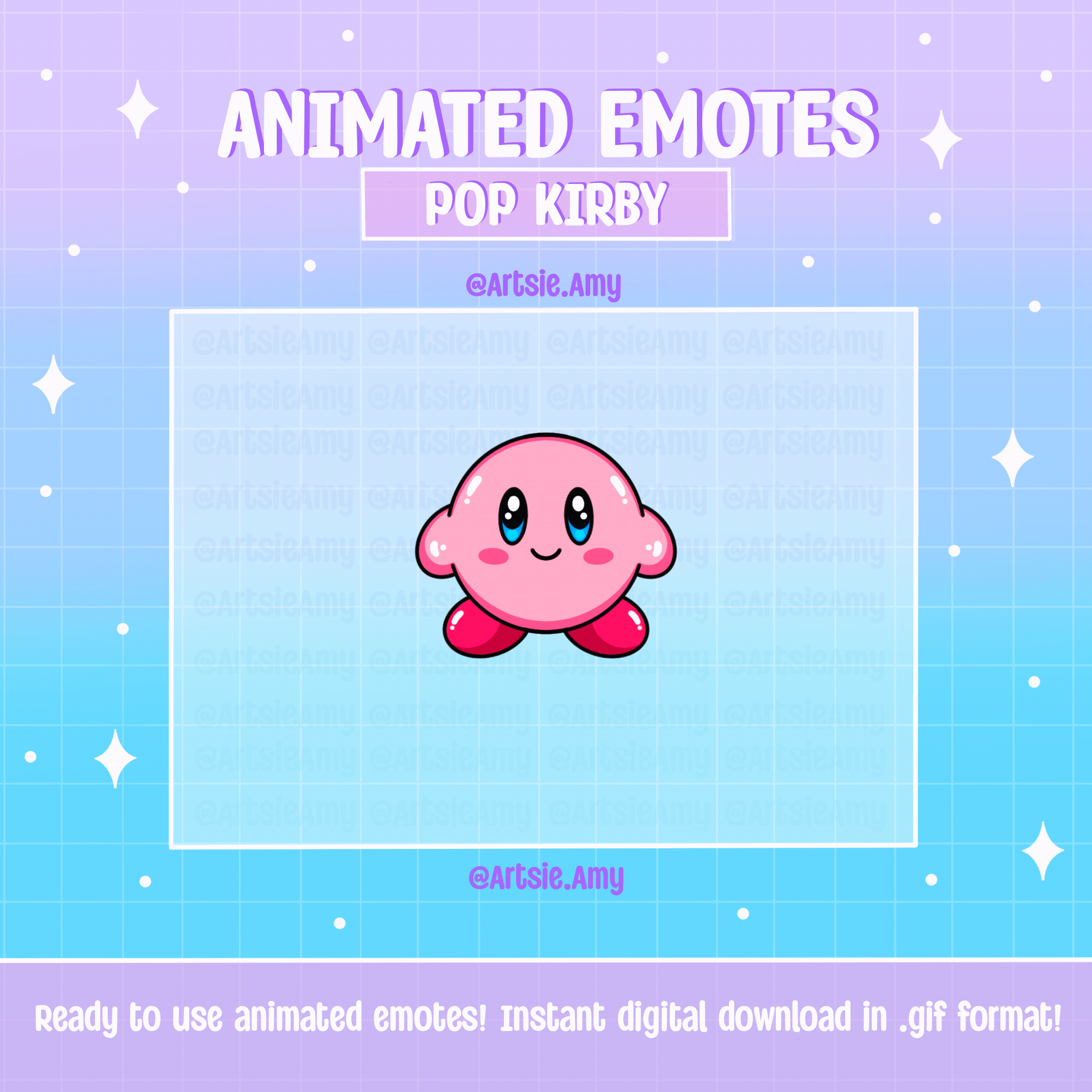 Animated Kirby Pop Emote - Art by Amy ?'s Ko-fi Shop - Ko-fi ❤️ Where  creators get support from fans through donations, memberships, shop sales  and more! The original 'Buy Me a