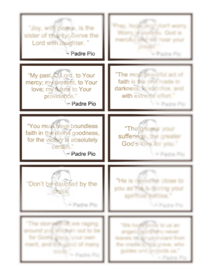 Saint Padre Pio, White Background, San Padre Pio, Quote Cards, Instant ...