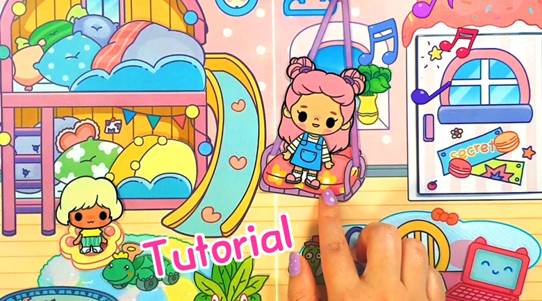 DIY TOCA BOCA PAPER DOLL HOUSE QUIET BOOK / PAPER DOLL BOOK