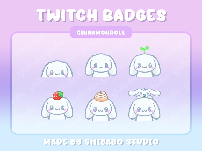 Strawberry Twitch Badges Twitch Sub Badges (Instant Download) 