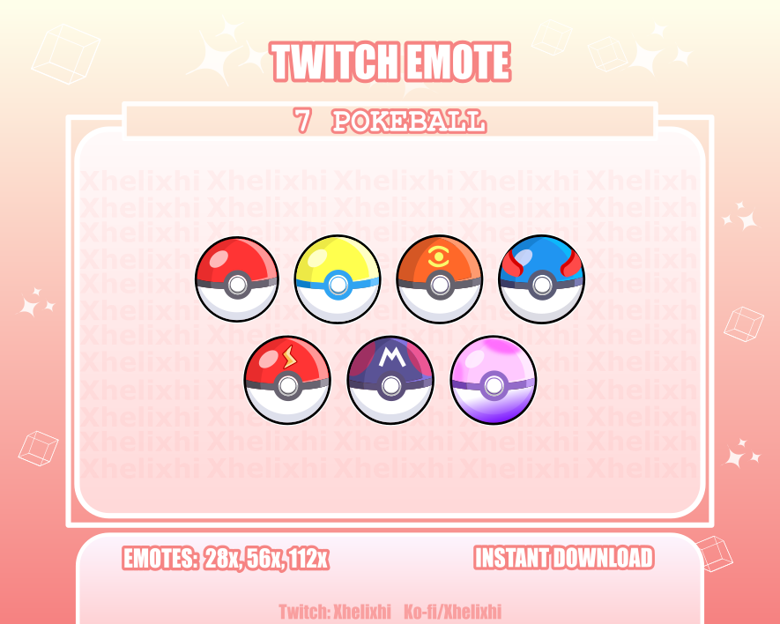 PokeBall Emotes Collection for Twitch and  - XheliXhi 🐇Twitch Emote  Artist🐇ᴜɴʟᴏᴄᴋᴇᴅ's Ko-fi Shop - Ko-fi ❤️ Where creators get support from fans  through donations, memberships, shop sales and more! The original 