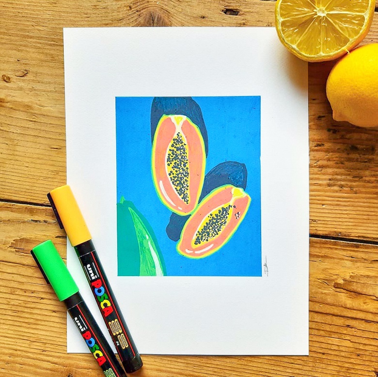 A5 Papaya Fruit Print - Studio Past.L's Ko-fi Shop - Ko-fi ❤️ Where  creators get support from fans through donations, memberships, shop sales  and more! The original 'Buy Me a Coffee' Page.