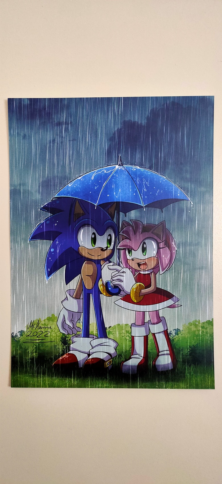 Sonic x Amy 3 Acrylic Charm - McAnime Art's Ko-fi Shop