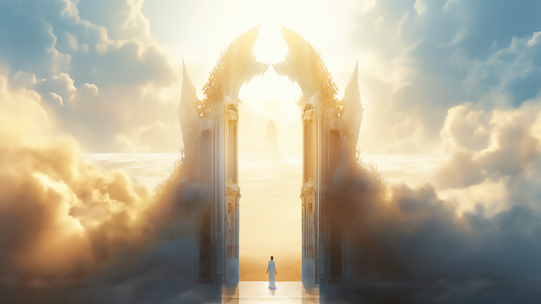 Sky Blue Heavens Gate Background Instant Download Forever in 