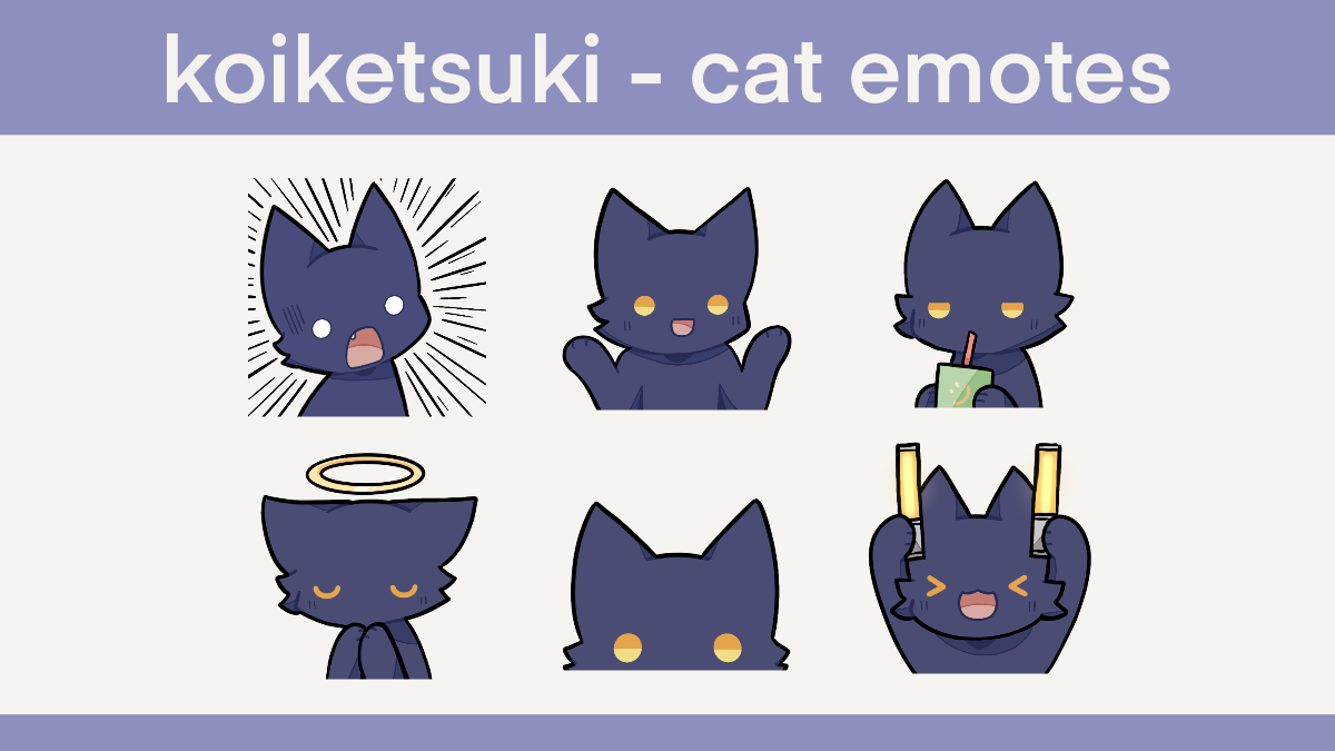 Black Cat Emotes - dwerple's Ko-fi Shop - Ko-fi ❤️ Where creators get  support from fans through donations, memberships, shop sales and more! The  original 'Buy Me a Coffee' Page.