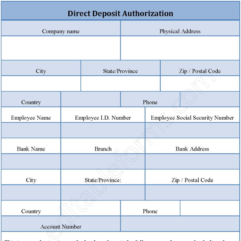 Direct Deposit Authorization Fillable Pdf Template Editable Formss Ko Fi Shop Ko Fi ️ Where 8462