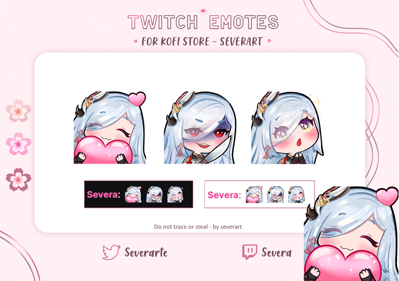 Genshin Impact - Shenhe Emotes - Severart's Ko-fi Shop - Ko-fi ️ Where ...