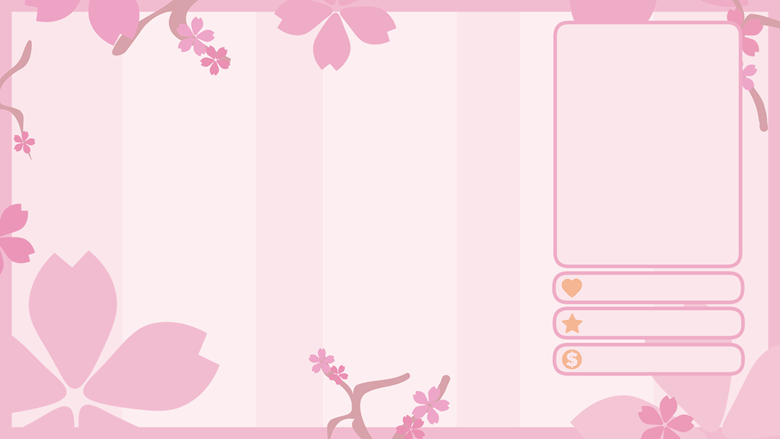 Pink Sakura Just Chatting Stream Overlay 