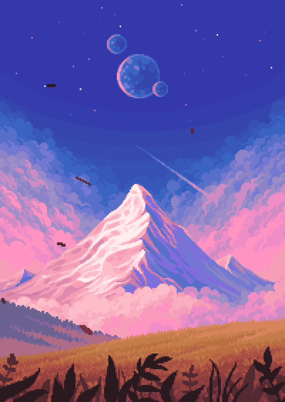 Free Purple Mountain Mobile Wallpaper (PNG) - Tofu's Ko-fi Shop - Ko-fi ...