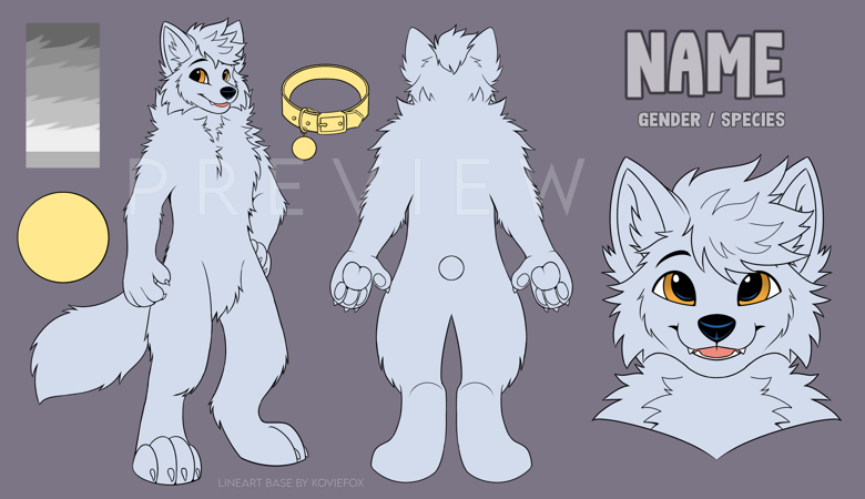 Canine Reference Sheet Base .PSD - Kiro's Ko-fi Shop - Ko-fi ️ Where ...