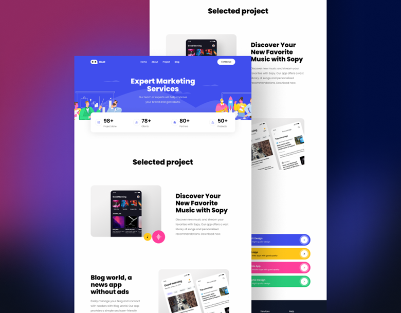 Landing Page for Agency Website + Design File - designwitharifin's Ko ...