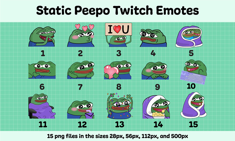 Static Peepo/Pepe Emotes for Twitch or Discord - Red Star Blanket's Ko ...