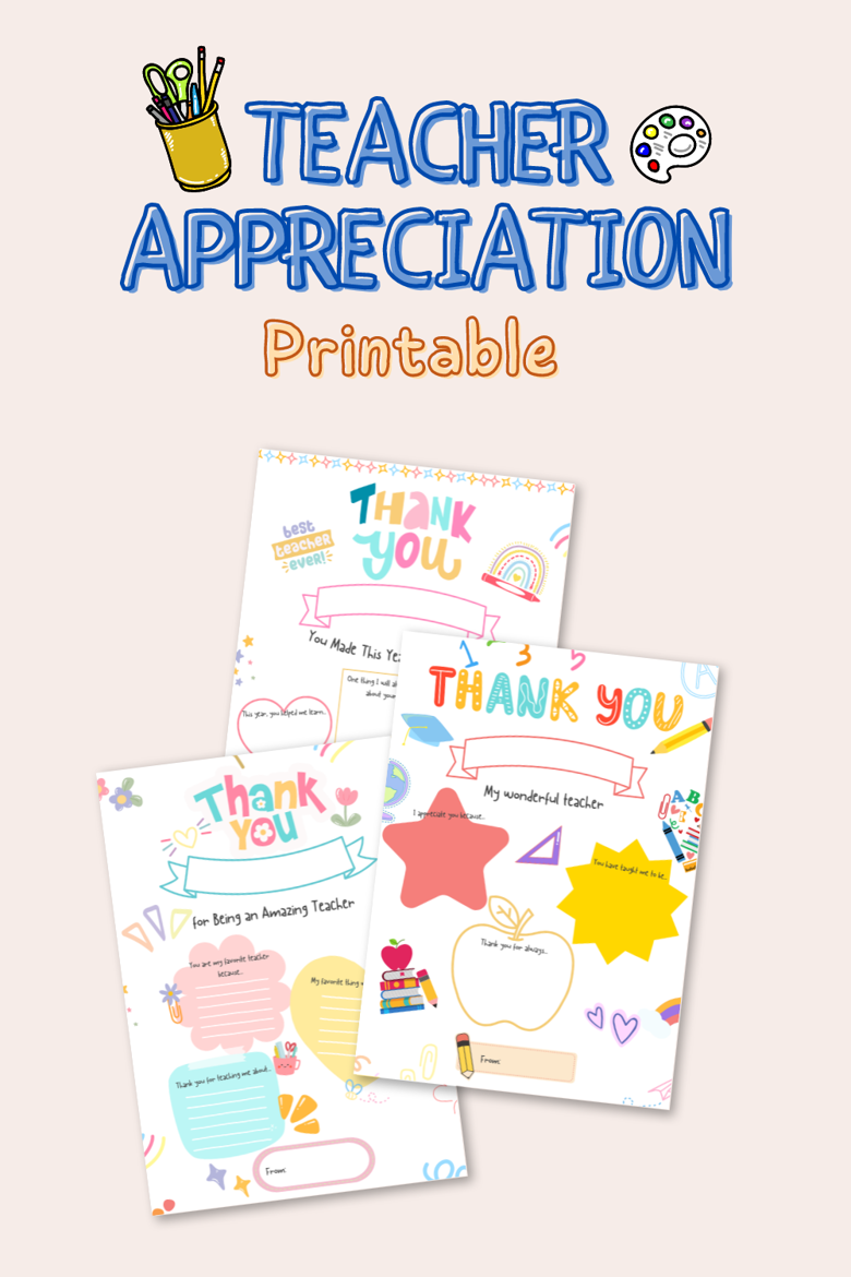 Adorable Teacher Appreciation Printable - Perfect Gift for Teacher's ...