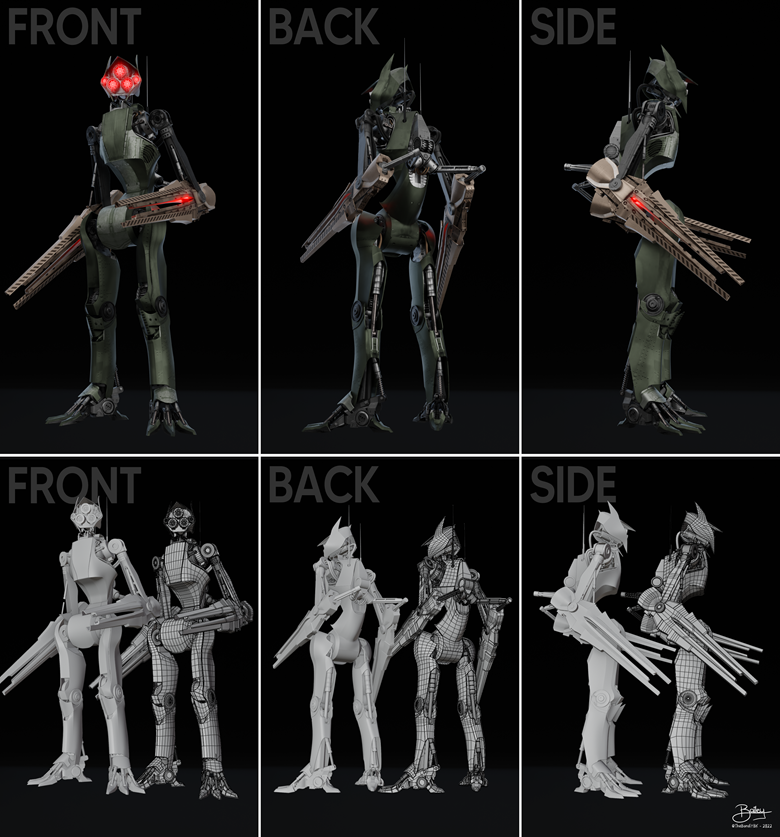 Rimworld Scyther + Lancer - Rigged 3D Models .Blend Files - TheBanditBK ...