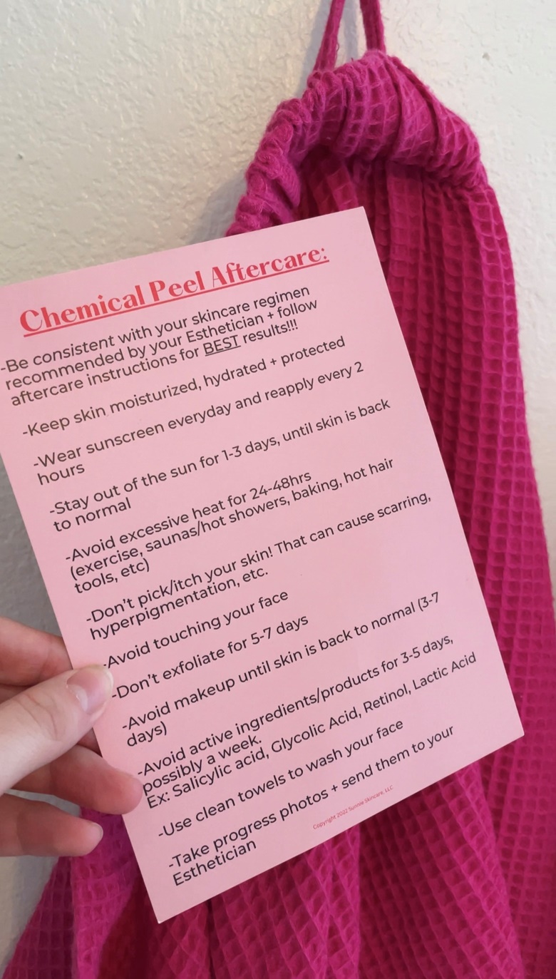 chemical-peel-aftercare-instruction-card-pdf-sunnie-skincare-llc-s-ko