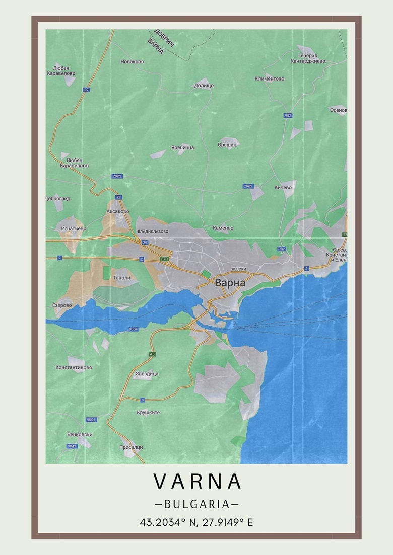 Varna vintage map - Bohotopia's Ko-fi Shop - Ko-fi ️ Where creators get ...