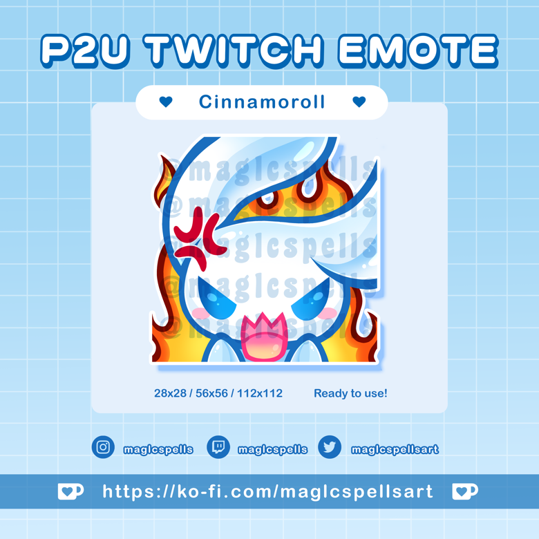 P2U Cinnamoroll Angry Emote - maglcspells's Ko-fi Shop - Ko-fi ️ Where ...