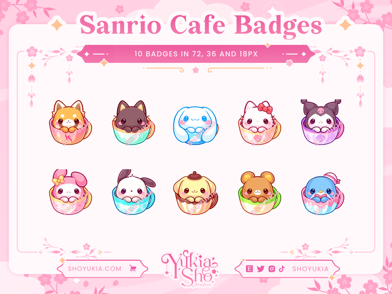 Kawaii Cafe Sub Badges For Twitchytdiscord Yukias Ko Fi Shop Ko Fi ️ Where Creators Get