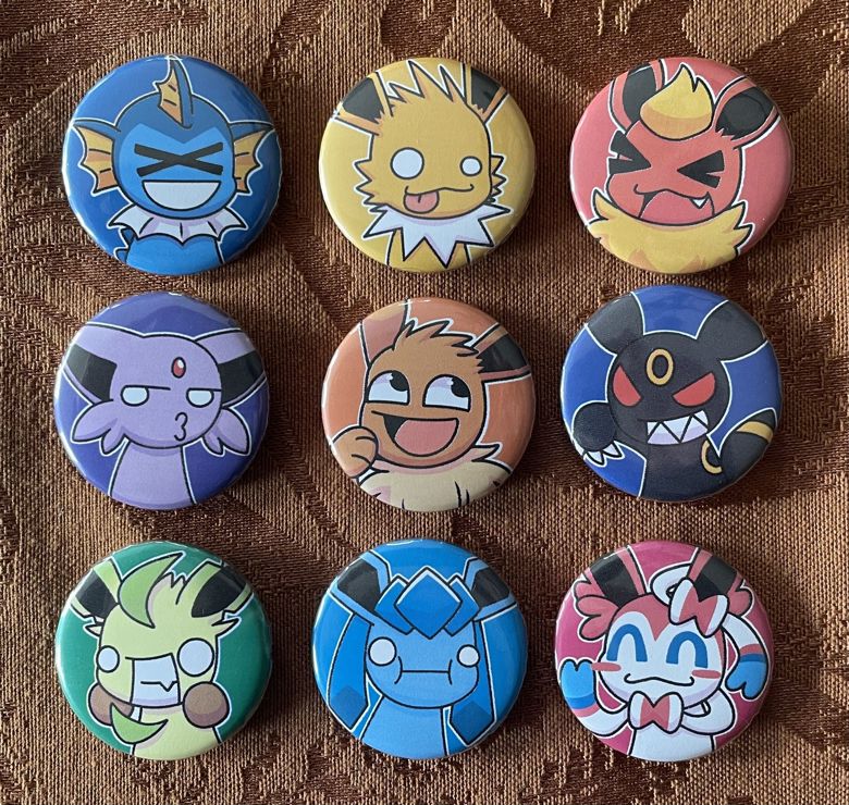 Eeveelution Button(s) - snoozzzes's Ko-fi Shop - Ko-fi ️ Where creators ...