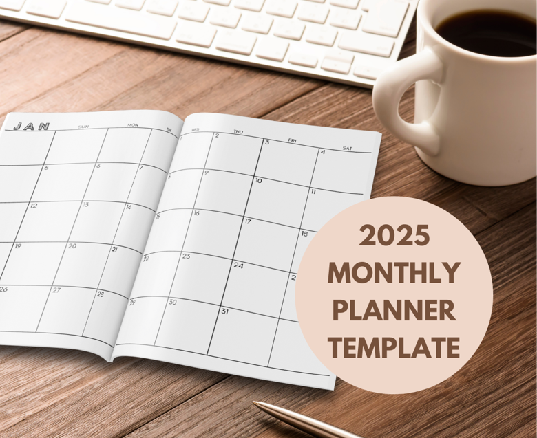 Printable 2025 Planner Booklet Template (Sunday / Monday start) - Printables And Inspirations's Ko-fi Shop - Ko-fi ❤️ Where creators get support from fans through donations, memberships, shop sales and more! The blank-planning-template-2025-calendar-teacher-made