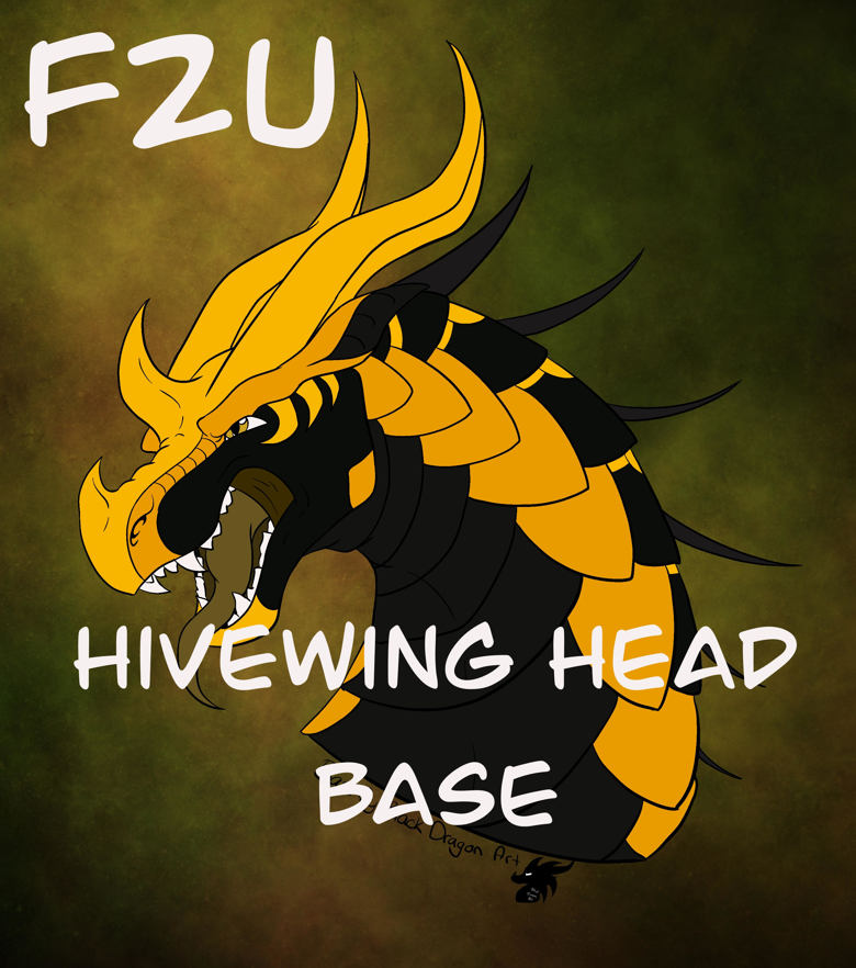 Hivewing Head Base (F2U) - Black Dragon Art's Ko-fi Shop - Ko-fi ️ ...