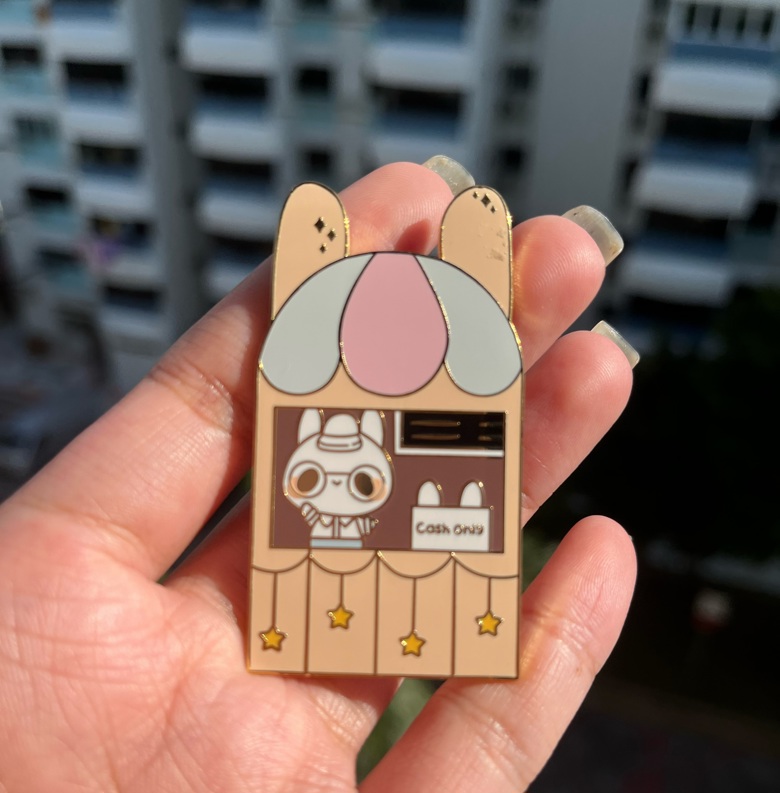 Strawbunny Enamel Pin