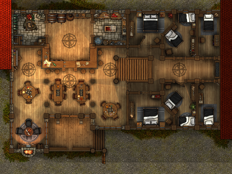 Black Bear Tavern - TTRPG Map - Maky The DM's Ko-fi Shop - Ko-fi ️ ...