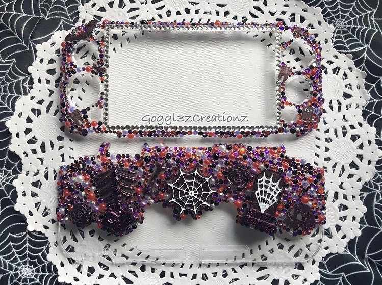 Bonez&Webz Bedazzled Switch Lite Case - Goggl3zCreationz's