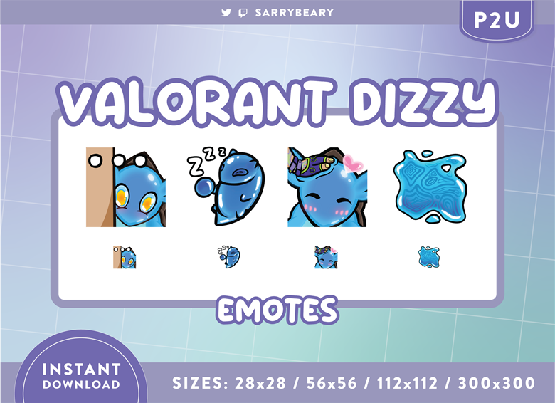 Dizzy Emote Set ~ For Twitchyoutubediscord Sarrybearys Ko Fi Shop Ko Fi ️ Where Creators