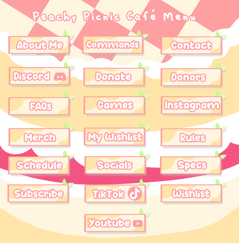 Cute Kawaii Overlay Screen - Pink