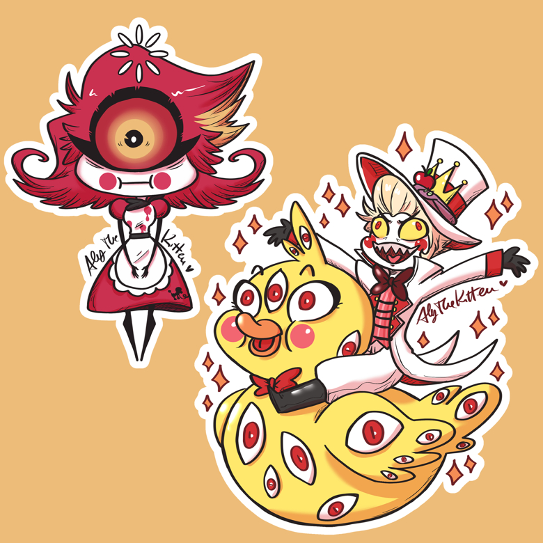 Hazbin Hotel & Helluva Boss Stickers Part2 (PREORDER) - AlyTheKitten's ...