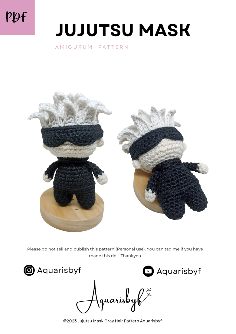 Mini Gojo Satoru JJK Crochet Aquarisbyf's Kofi Shop Kofi ️ Where