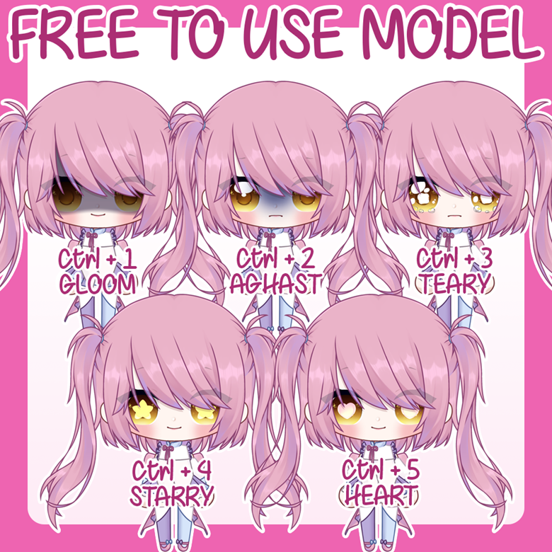 F2U Pink Hair Girl Live2D Model - Syunthia's Ko-fi Shop - Ko-fi ️ Where ...