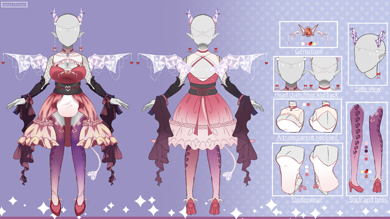 Crystal Dragon outfit design - KawaiiHinari's Ko-fi Shop - Ko-fi ️ ...