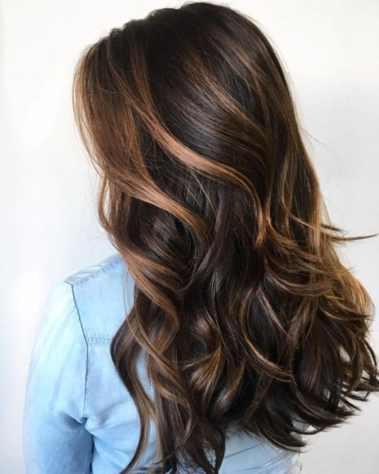 Dark deals brunette balayage