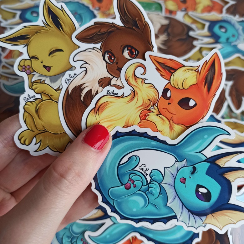 Cute and Kawaii Eeveelution Pokemon Stickers for Boys and Girls of All  Ages, fotos de pokemon kawaii