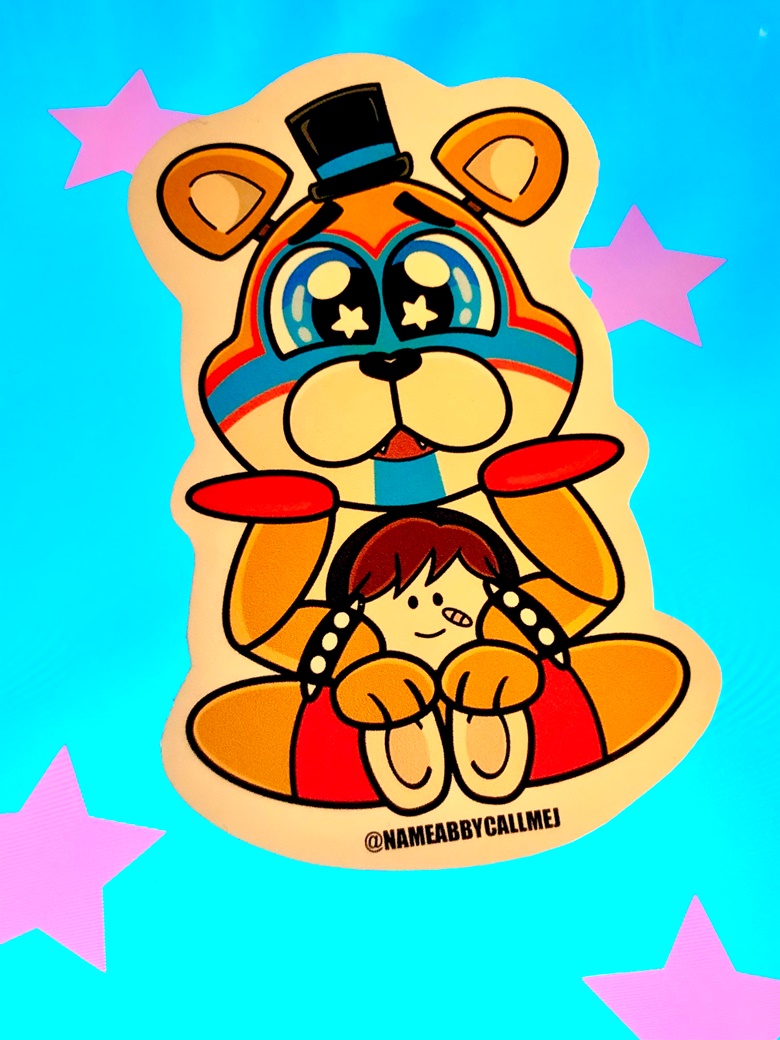 Glamrock Freddy and Gregory fnaf security breach Sticker for Sale