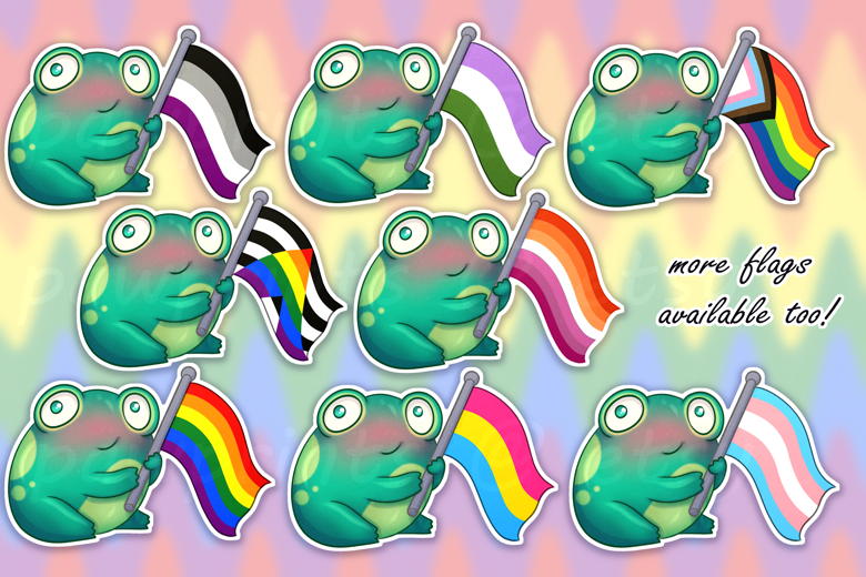 Frog Pride Sticker - Paw Prints 's Ko-fi Shop - Ko-fi ❤️ Where creators get  support from fans through donations, memberships, shop sales and more! The  original 'Buy Me a Coffee' Page.