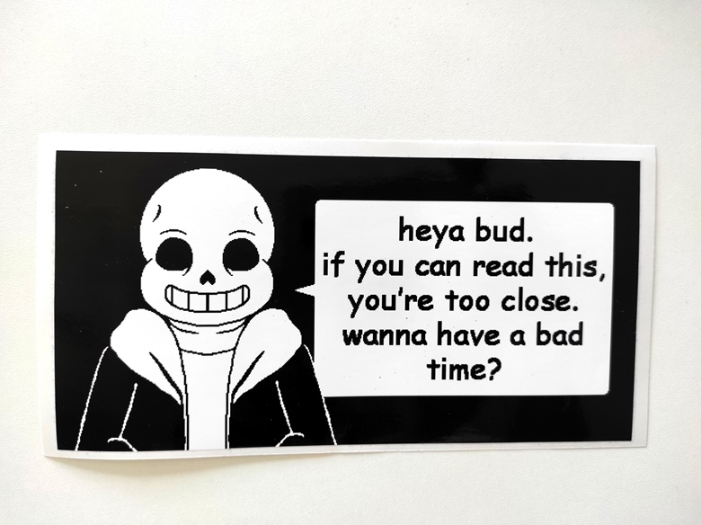 UNDERTALE - Sans (Bad Time) Sticker Bumper Sticker Vinyl Decal 5 