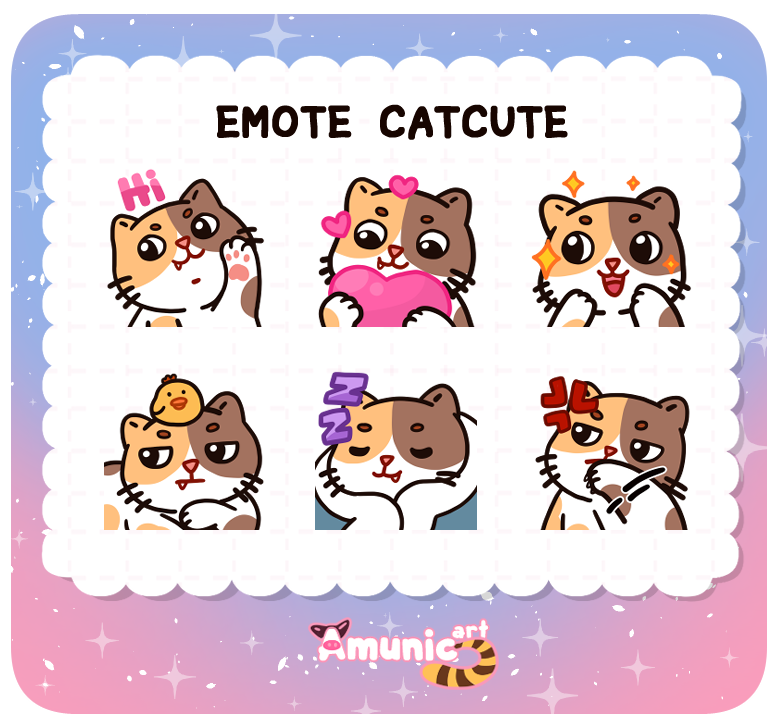 catcute emotes ver.1 - Amunic's Ko-fi Shop - Ko-fi ️ Where creators get ...