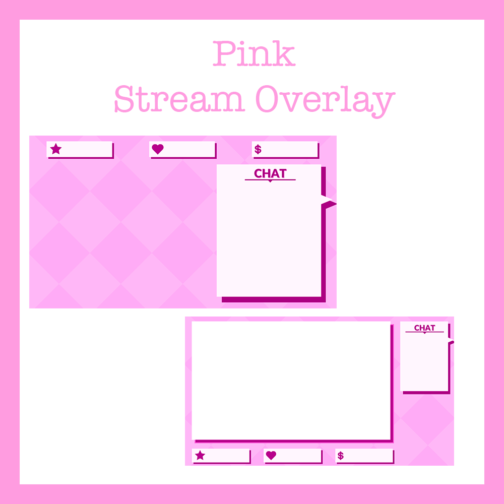 Rose Pink Modular Twitch Overlay - WanderingSoul's Ko-fi Shop - Ko