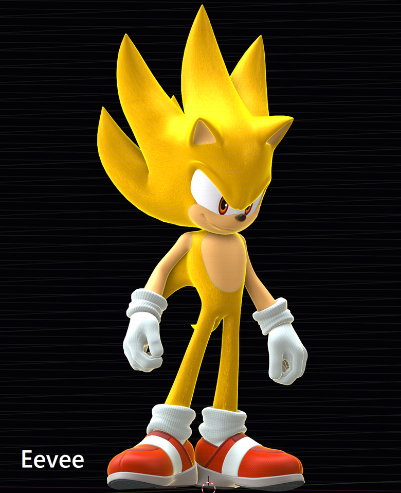 new classic sonic model and render! ( i used blender) : r