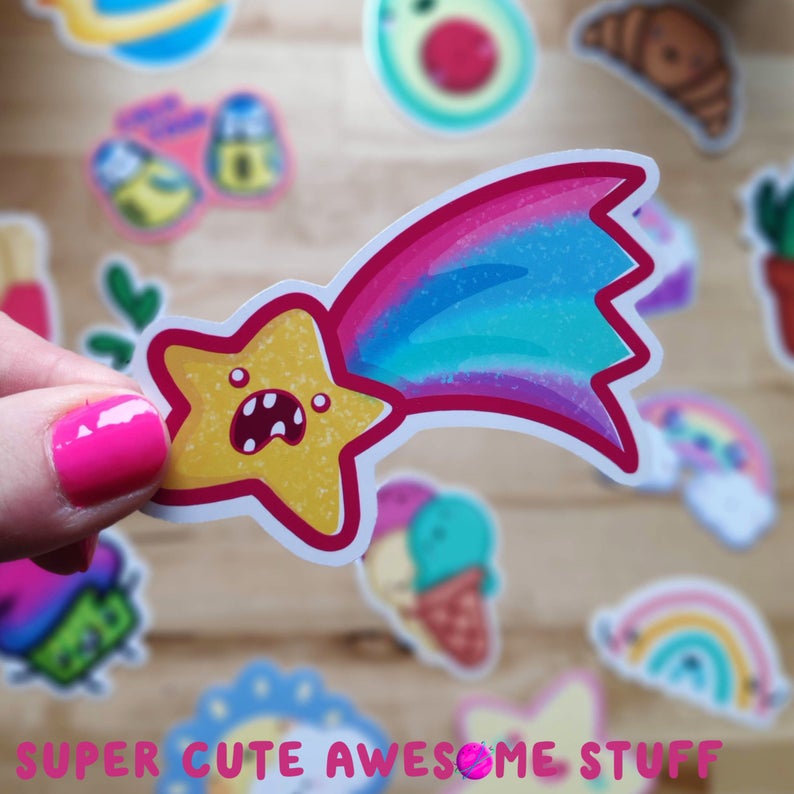 Cute kawaii stars sticker collection Sticker for Sale by