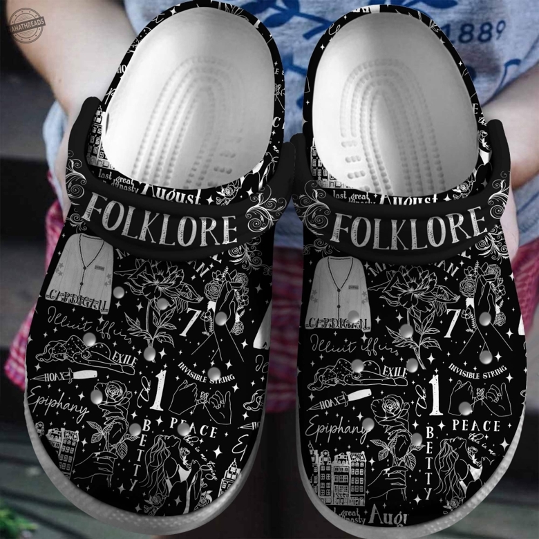 Taylor Swift Music Folklore Crocs Crocband Clogs Shoes Comfortable For ...