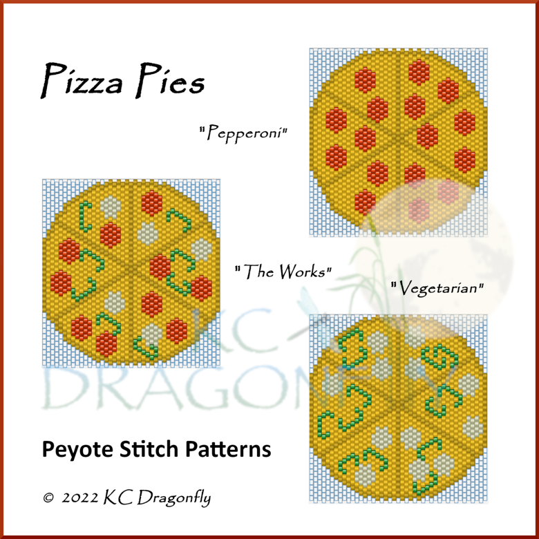Pizza Pies Necklace Pendant Patterns - (peyote stitch - even & odd count) - KC Dragonfly's Ko-fi Shop - Ko-fi ❤️ Where creators get support from fans through donations, memberships, shop sales pizza-pies-necklace-pendant-patterns-peyote-stitch-even-odd-count-kc-dragonfly-s-ko-fi-shop-ko-fi-where-creators-get-support-from-fans-through-donations-memberships-shop-sales