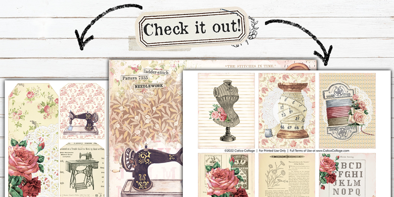 A Stitch Through Time: Seamstress Junk Journal Kit - Ko-fi ️ Where ...