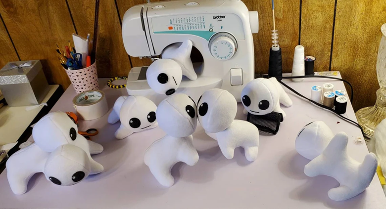 TBH plush, White Yippee Creature Plush, White Creature crochet Plush